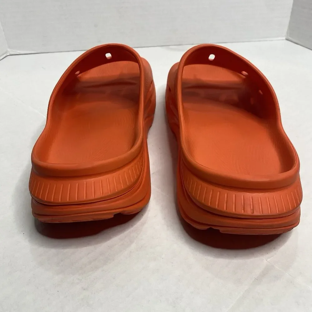 Hoka One One Slide 3 Sandals Mens 12 Orange Ora Recovery Comfort Shoes